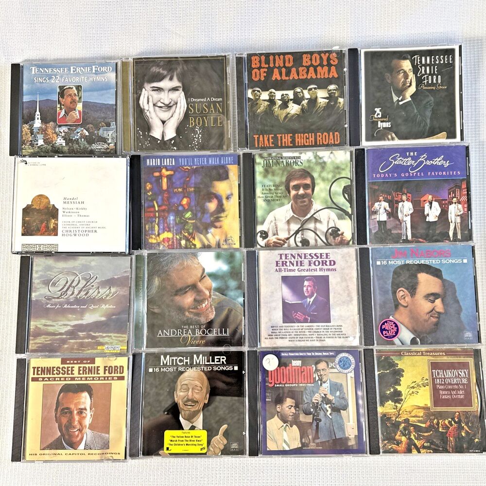 Lot of 15+ Vintage Music CDs. May include Oldies, Folk, Jazz, Gospel, etc.